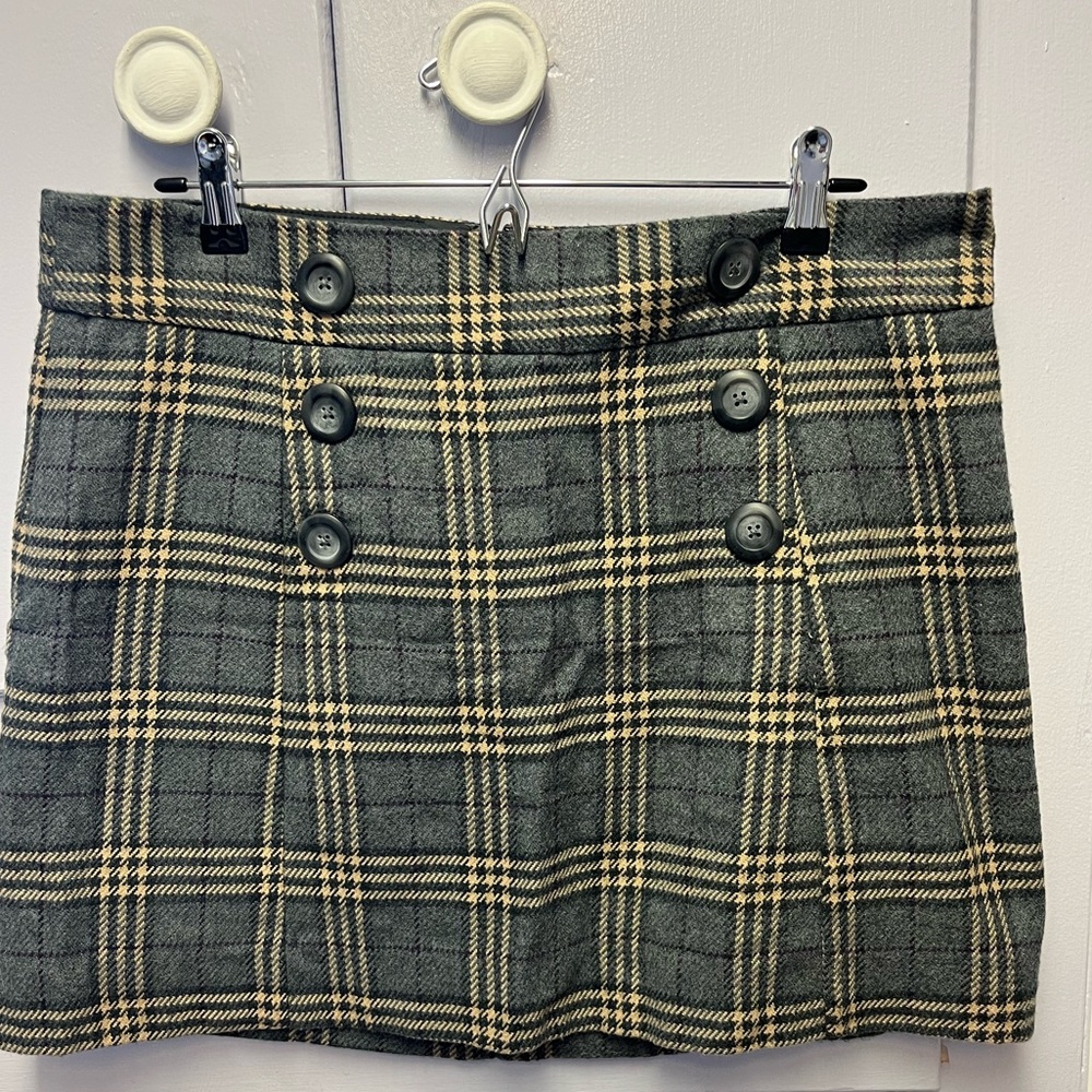 Gap plaid fitted skirt